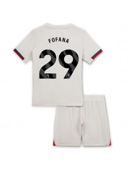 Chelsea Wesley Fofana #29 Replika Borta Kläder Barn 2025-26 Kortärmad (+ byxor)